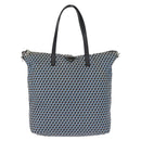 PRADA Tote Bag Nylon Light Blue Silver Auth 163159-13