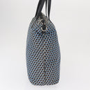 PRADA Tote Bag Nylon Light Blue Silver Auth 163159-4