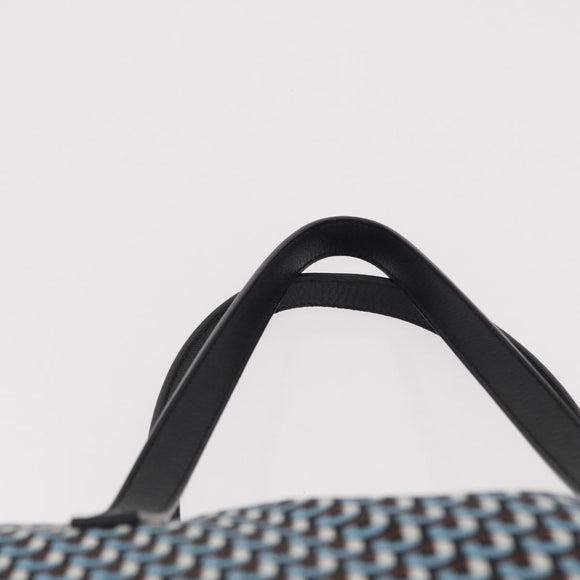 PRADA Tote Bag Nylon Light Blue Silver Auth 163159