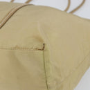 PRADA Tote Bag Nylon Beige Silver Auth 163162-15