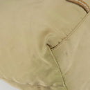 PRADA Tote Bag Nylon Beige Silver Auth 163162-16