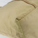 PRADA Tote Bag Nylon Beige Silver Auth 163162-17