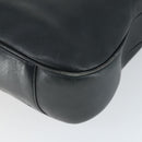 GUCCI Bamboo Shoulder Bag Leather 2way Black Gold 001 1781 1577 Auth 163164-14