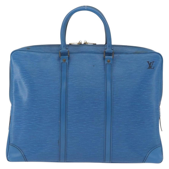 LOUIS VUITTON Epi Porte Documents Voyage Business Bag Blue M54475 Auth 163171