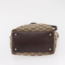 GUCCI GG Canvas Tote Bag Beige Silver 120840 Auth 163173-11
