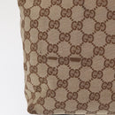 GUCCI GG Canvas Tote Bag Beige Silver 120840 Auth 163173-4