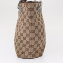 GUCCI GG Canvas Tote Bag Beige Silver 120840 Auth 163173-5