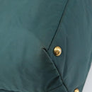 PRADA Tote Bag Nylon Green Gold Auth 163175-16