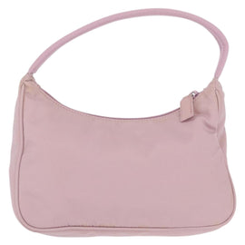 PRADA Pouch Hand Bag Nylon Pink Auth 163176 - 0