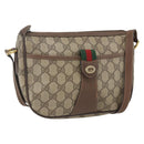 GUCCI GG Supreme Web Sherry Line Shoulder Bag PVC Beige 89 02 032 Auth 163179-1