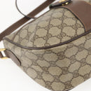 GUCCI GG Supreme Web Sherry Line Shoulder Bag PVC Beige 89 02 032 Auth 163179-11