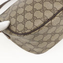GUCCI GG Supreme Web Sherry Line Shoulder Bag PVC Beige 89 02 032 Auth 163179-13
