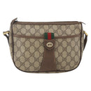 GUCCI GG Supreme Web Sherry Line Shoulder Bag PVC Beige 89 02 032 Auth 163179-2