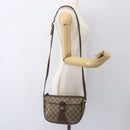 GUCCI GG Supreme Web Sherry Line Shoulder Bag PVC Beige 89 02 032 Auth 163179-23