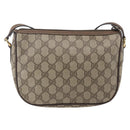 GUCCI GG Supreme Web Sherry Line Shoulder Bag PVC Beige 89 02 032 Auth 163179-3