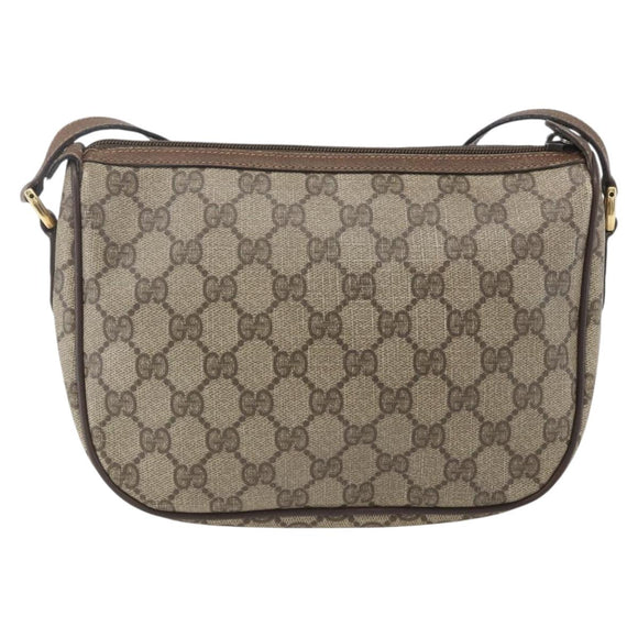 GUCCI GG Supreme Web Sherry Line Shoulder Bag PVC Beige 89 02 032 Auth 163179