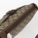 GUCCI GG Supreme Web Sherry Line Shoulder Bag PVC Beige 89 02 032 Auth 163179-6
