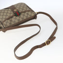 GUCCI GG Supreme Web Sherry Line Shoulder Bag PVC Beige 89 02 032 Auth 163179-7