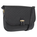 GUCCI Micro GG Supreme Shoulder Bag PVC Black Gold 001 406 1780 Auth 163182-1