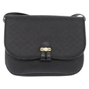 GUCCI Micro GG Supreme Shoulder Bag PVC Black Gold 001 406 1780 Auth 163182-13