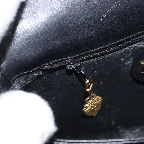 GUCCI Micro GG Supreme Shoulder Bag PVC Black Gold 001 406 1780 Auth 163182