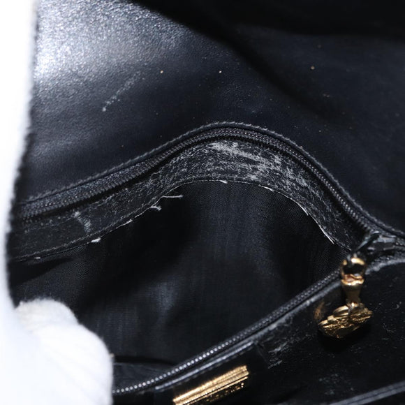 GUCCI Micro GG Supreme Shoulder Bag PVC Black Gold 001 406 1780 Auth 163182