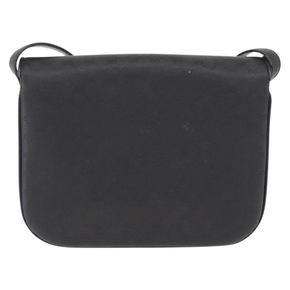GUCCI Micro GG Supreme Shoulder Bag PVC Black Gold 001 406 1780 Auth 163182