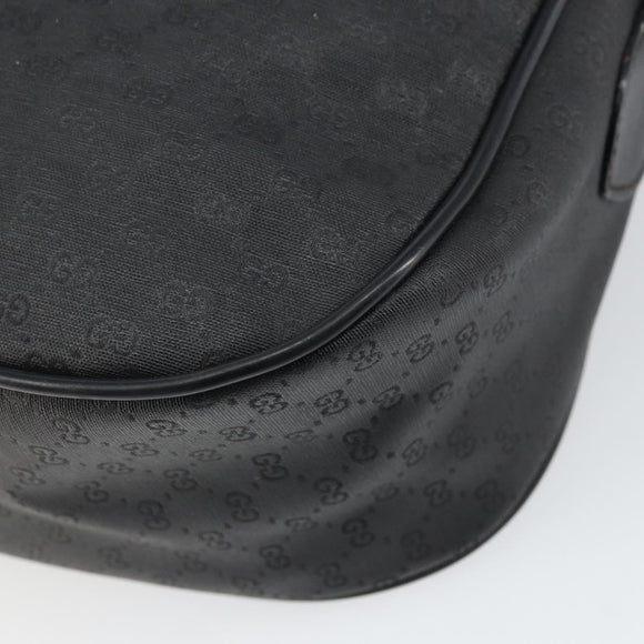 GUCCI Micro GG Supreme Web Sherry Line Bag PVC Black 001 754 6177 Auth 163185