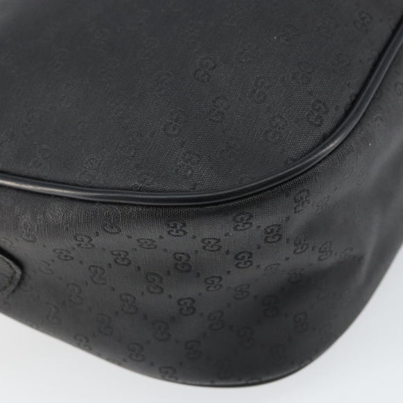 GUCCI Micro GG Supreme Web Sherry Line Bag PVC Black 001 754 6177 Auth 163185