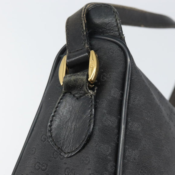 GUCCI Micro GG Supreme Web Sherry Line Bag PVC Black 001 754 6177 Auth 163185