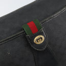 GUCCI Micro GG Supreme Web Sherry Line Bag PVC Black 001 754 6177 Auth 163185-15