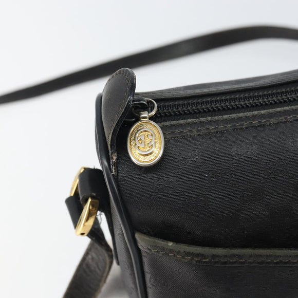 GUCCI Micro GG Supreme Web Sherry Line Bag PVC Black 001 754 6177 Auth 163185