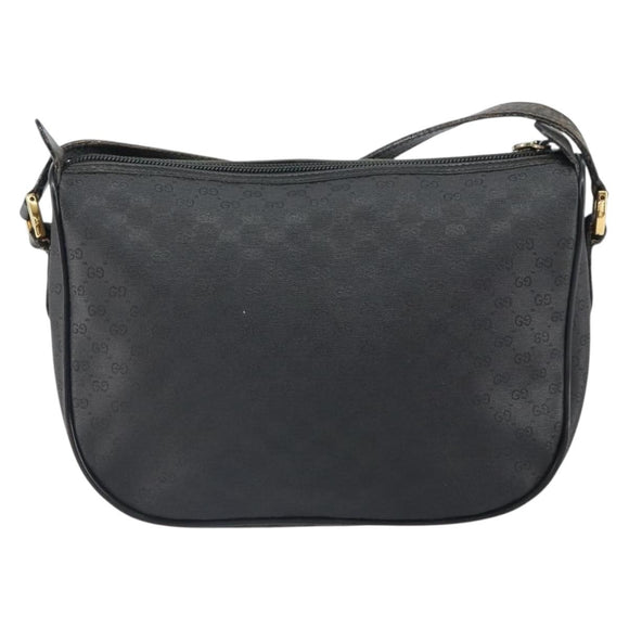 GUCCI Micro GG Supreme Web Sherry Line Bag PVC Black 001 754 6177 Auth 163185