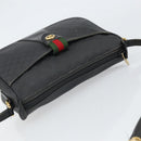 GUCCI Micro GG Supreme Web Sherry Line Bag PVC Black 001 754 6177 Auth 163185-6