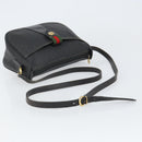 GUCCI Micro GG Supreme Web Sherry Line Bag PVC Black 001 754 6177 Auth 163185-7
