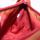 PRADA Accessory Pouch Nylon Red Silver Auth 163186-19