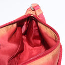PRADA Accessory Pouch Nylon Red Silver Auth 163186-20