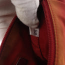 PRADA Accessory Pouch Nylon Red Silver Auth 163186-12