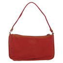 PRADA Accessory Pouch Nylon Red Silver Auth 163186-2