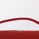 PRADA Accessory Pouch Nylon Red Silver Auth 163186-8