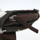 PRADA Shoulder Bag Nylon Khaki Silver Auth 163187-18