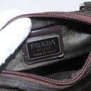 PRADA Shoulder Bag Nylon Khaki Silver Auth 163187-19