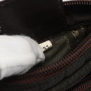 PRADA Shoulder Bag Nylon Khaki Silver Auth 163187-12