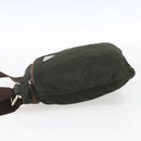 PRADA Shoulder Bag Nylon Khaki Silver Auth 163187-3
