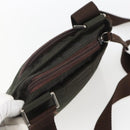 PRADA Shoulder Bag Nylon Khaki Silver Auth 163187-6