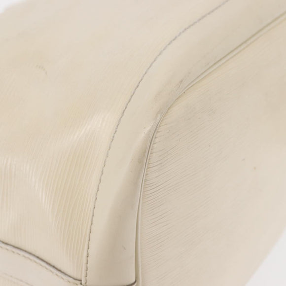LOUIS VUITTON Epi Petit Noe Umhängetasche Weiß Yvoire M4084J LV Auth 163189