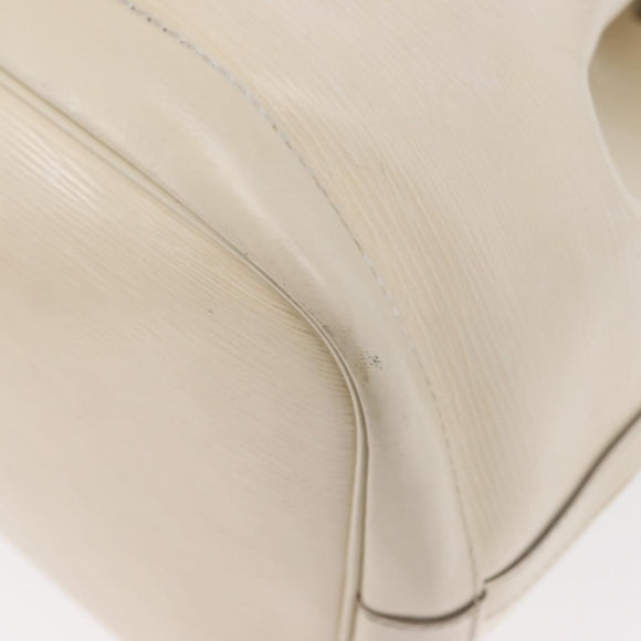 LOUIS VUITTON Epi Petit Noe Umhängetasche Weiß Yvoire M4084J LV Auth 163189