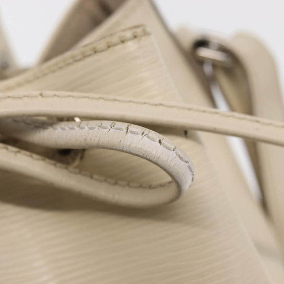 LOUIS VUITTON Epi Petit Noe Umhängetasche Weiß Yvoire M4084J LV Auth 163189