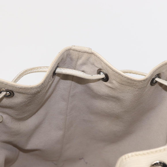 LOUIS VUITTON Epi Petit Noe Umhängetasche Weiß Yvoire M4084J LV Auth 163189