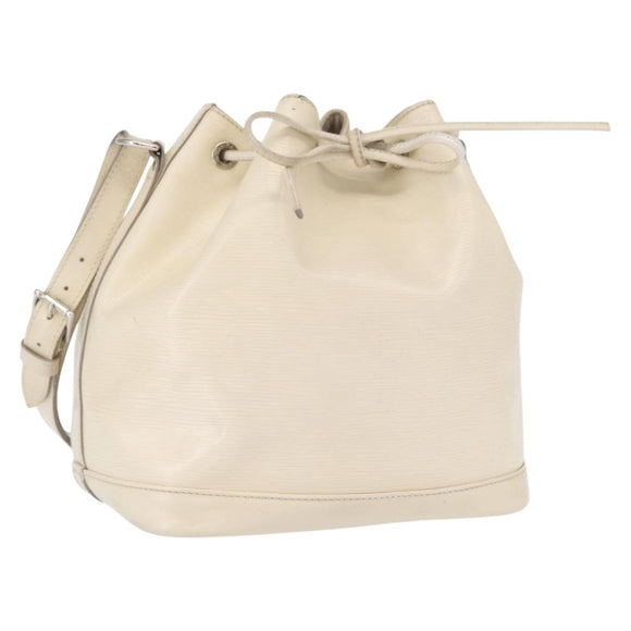 LOUIS VUITTON Epi Petit Noe Umhängetasche Weiß Yvoire M4084J LV Auth 163189